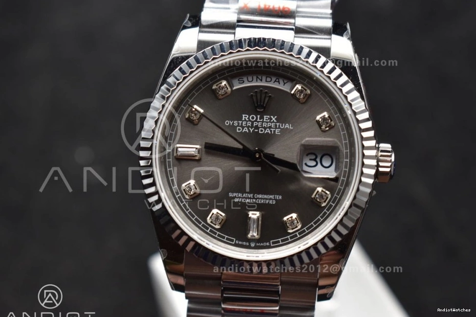 SS Best Grey 904L Diamond Weight) on Bracelet vr3255 750 Steel (Gain DayDate Edition Comfortable QF Dial President 36 V5 0419